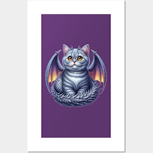 Cat Dragon Posters and Art